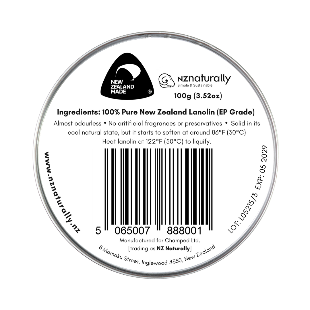 Pure New Zealand Lanolin - EP Grade, Jars (100g - 600g)