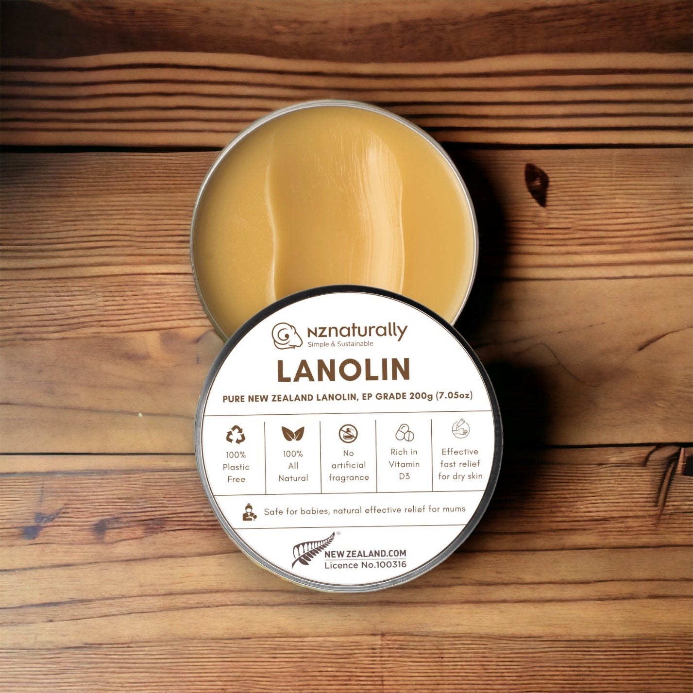 Pure New Zealand Lanolin - EP Grade, Jars (100g - 600g)
