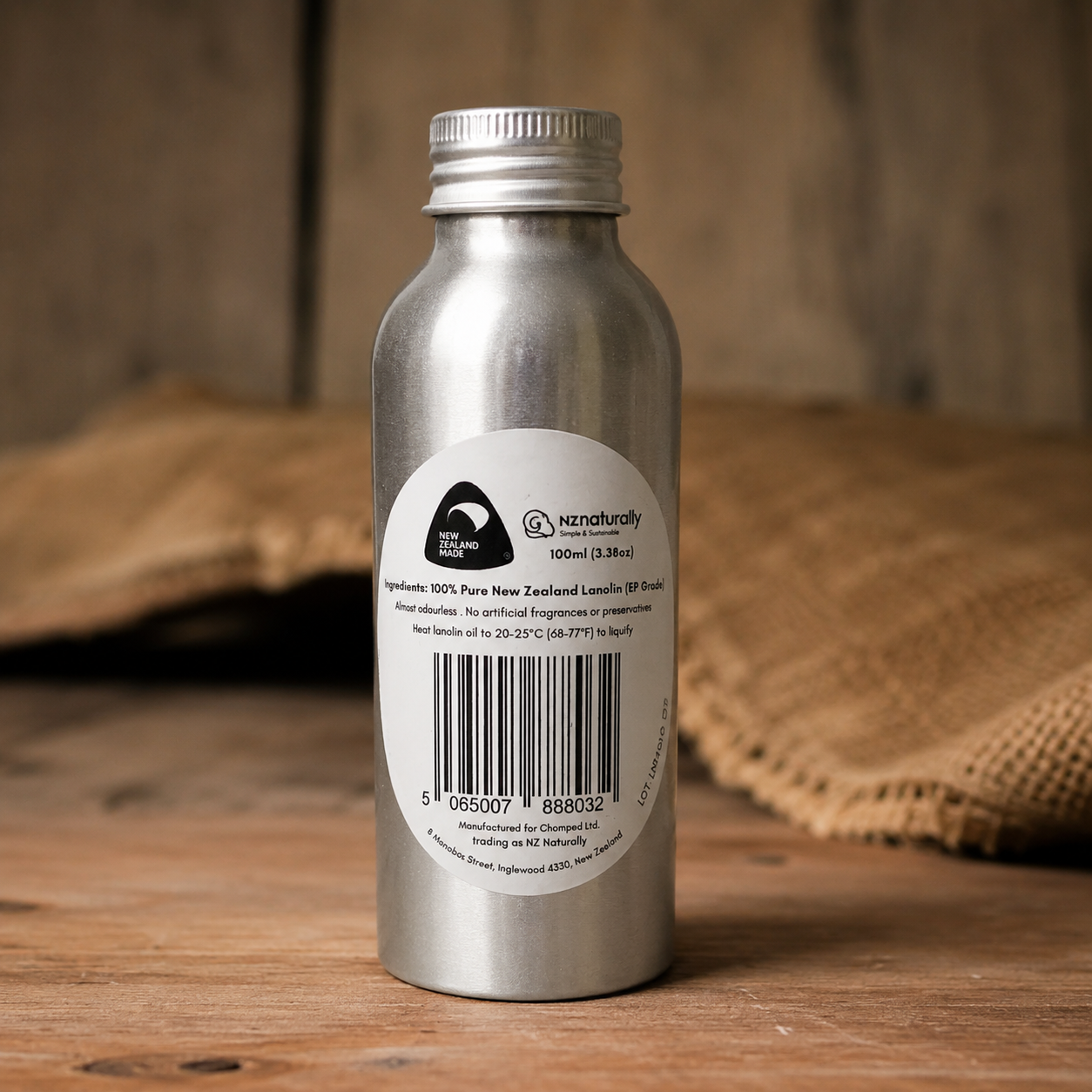 Pure NZ EP Grade Lanolin Oil (100ml - 400ml)