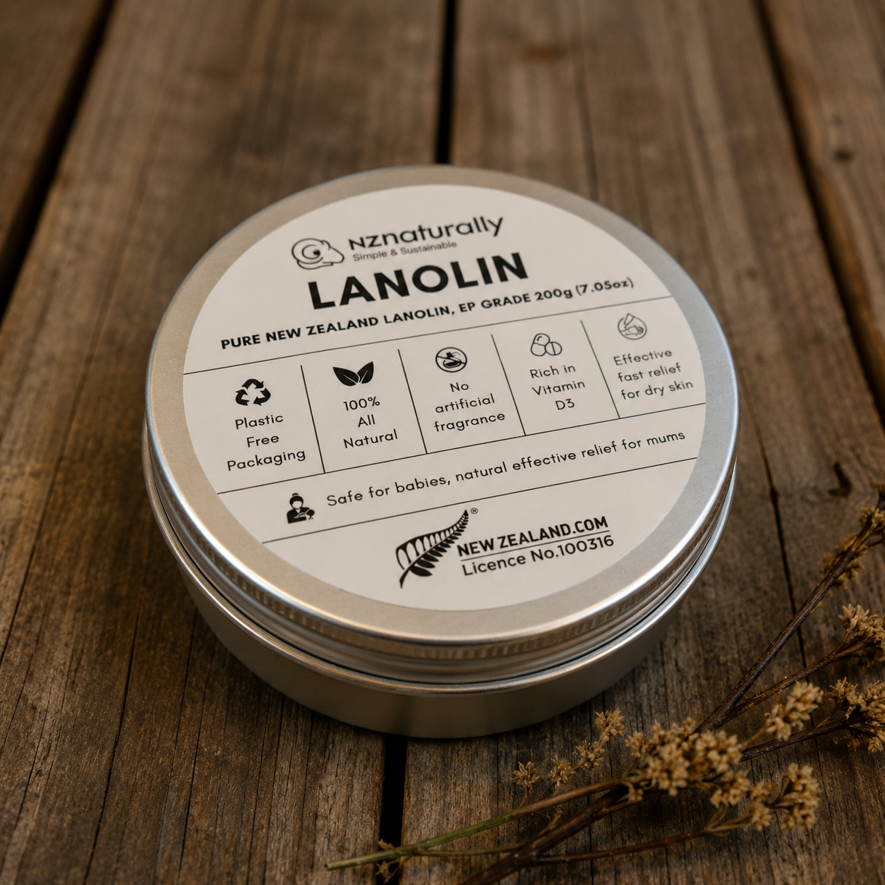 Pure New Zealand Lanolin - EP Grade, Jars (100g - 600g)