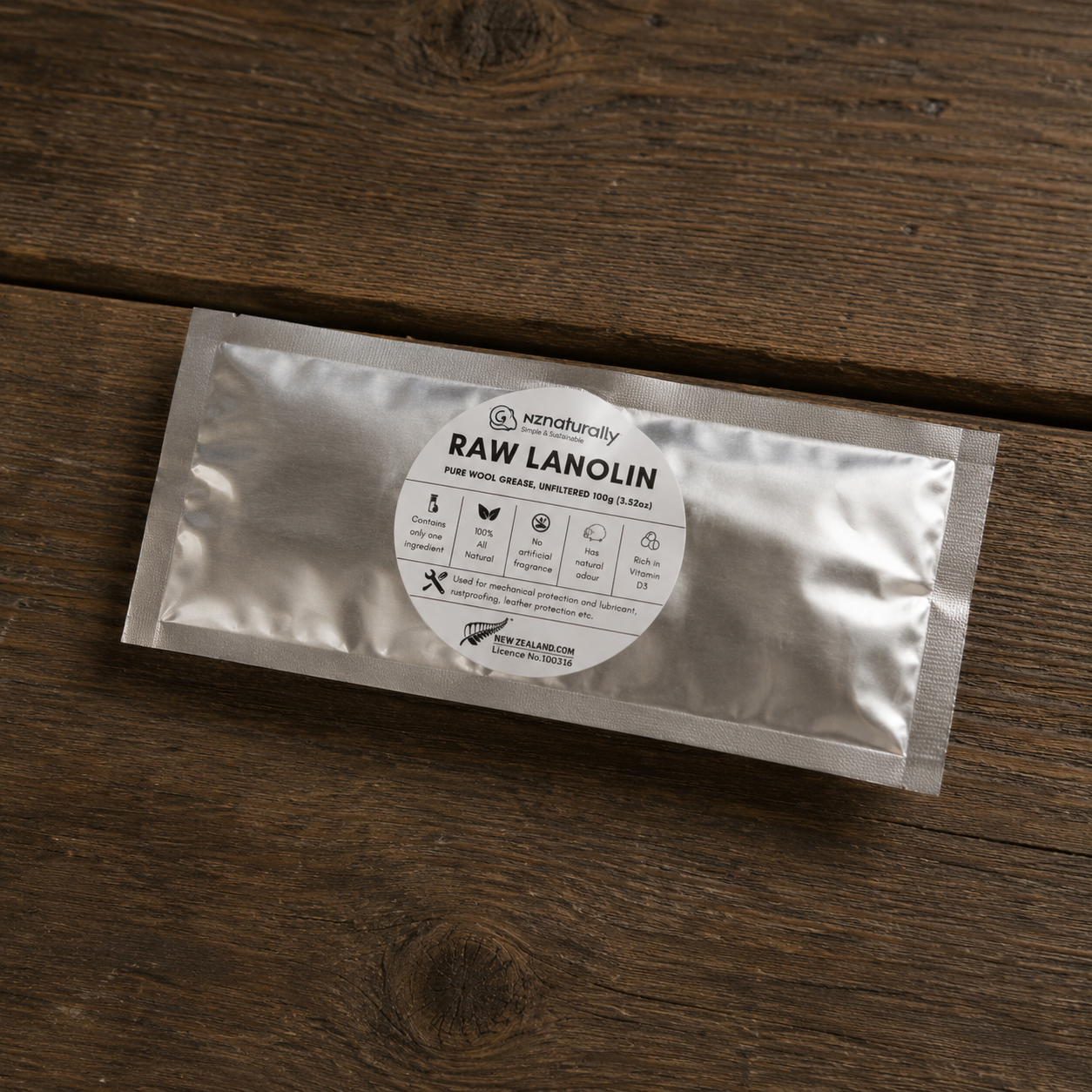 Pure New Zealand Lanolin - Raw, Sachets (100g - 400g)