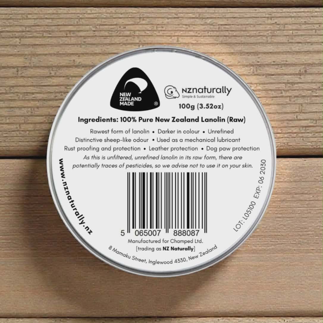 Pure New Zealand Lanolin - Raw, Jars (100g - 600g)