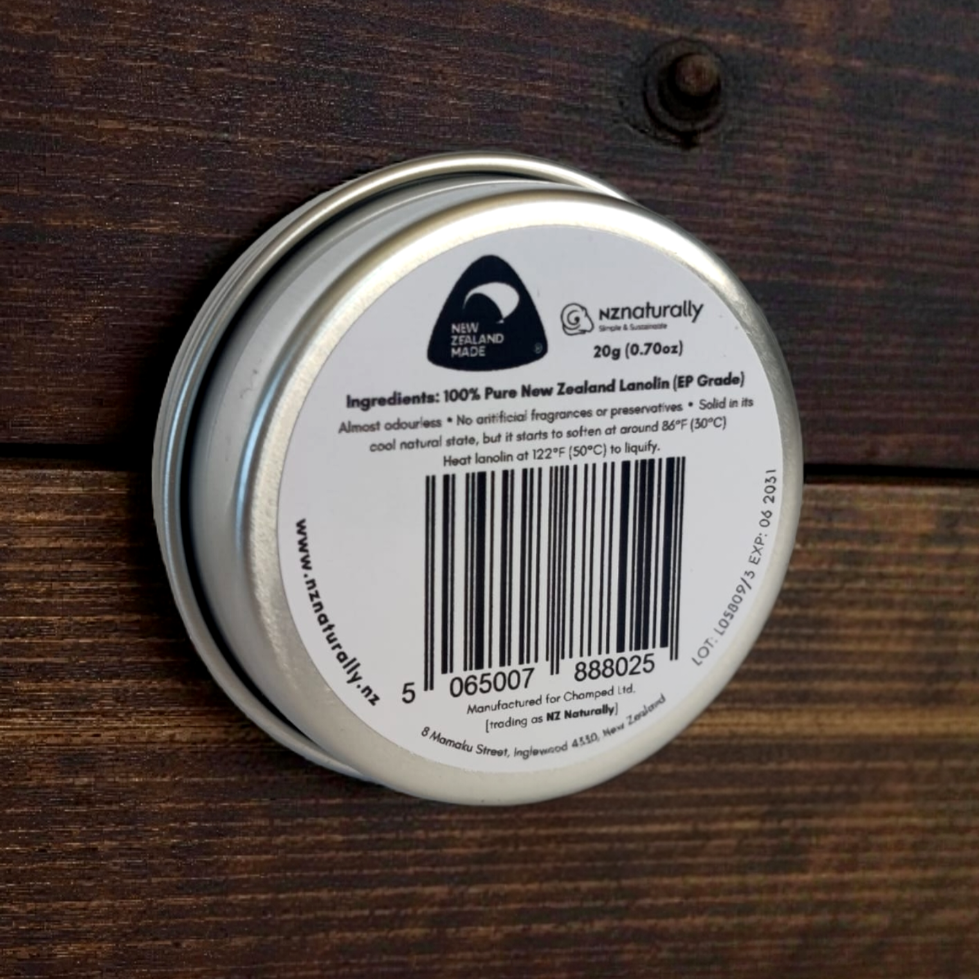 Lanoline pure de Nouvelle-Zélande - Qualité EP, pots (20 g - 80 g) 