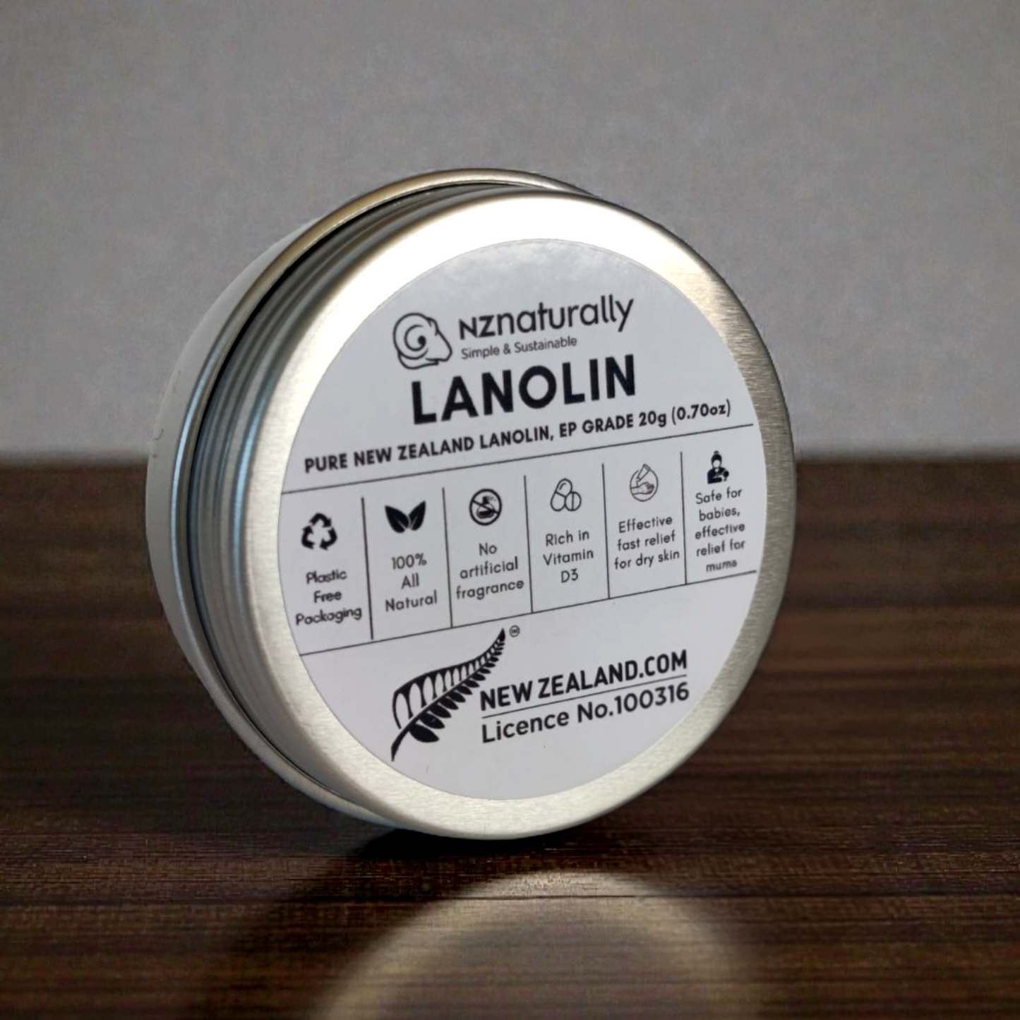 Lanoline pure de Nouvelle-Zélande - Qualité EP, pots (20 g - 80 g) 