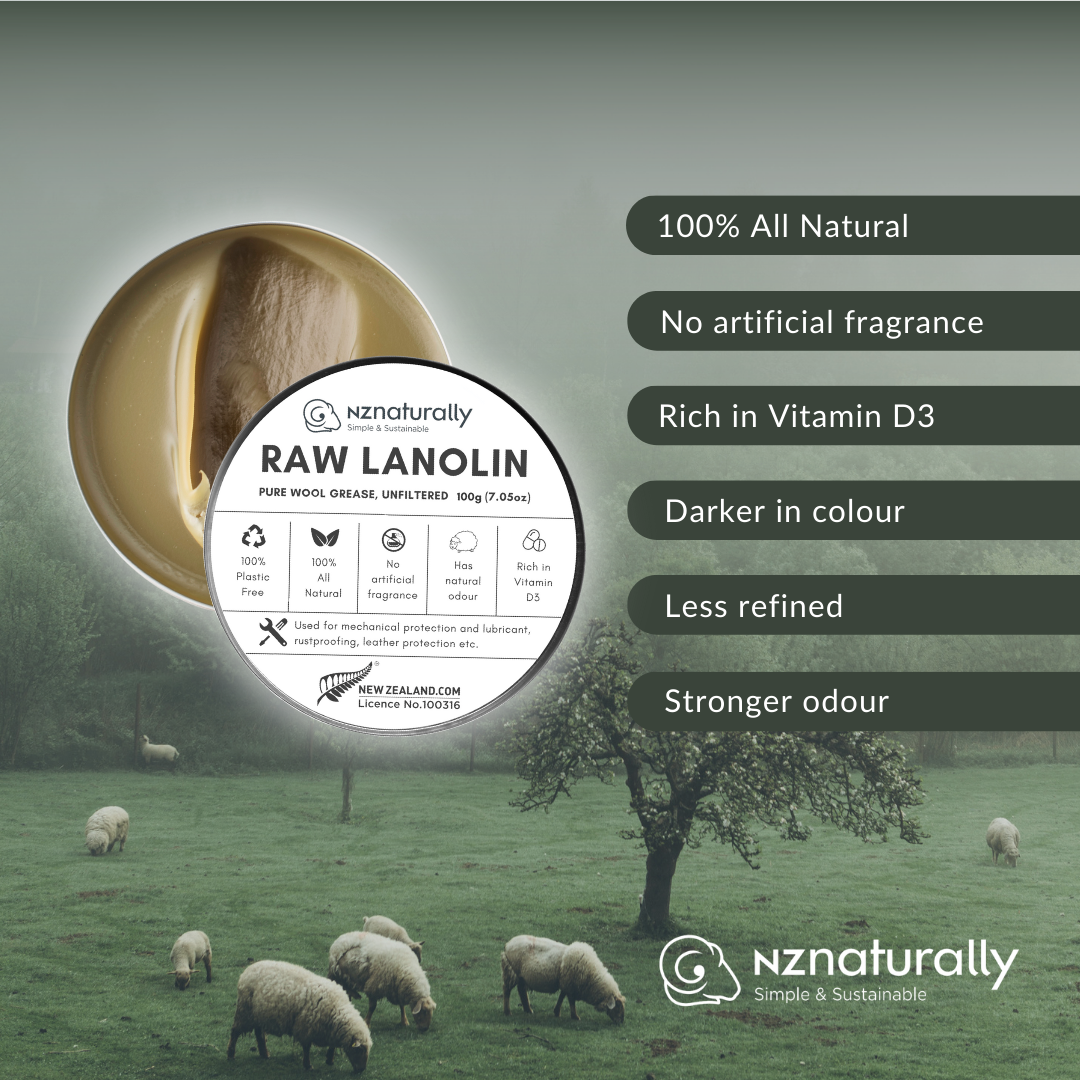 Pure New Zealand Lanolin - Raw, Jars (100g - 600g)